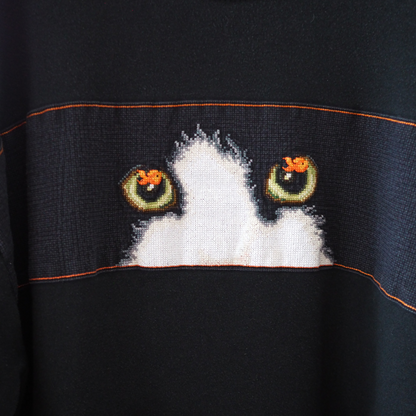 Goldfish Eye Cat Sweat / 90s / Made in USA
