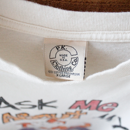 Ask Me About My Grand Kitty Tee / 90s / Made in USA