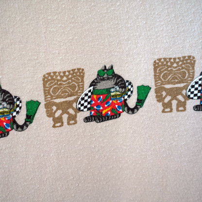 Kliban Cat Hawaii Tee / 90s / Made in USA