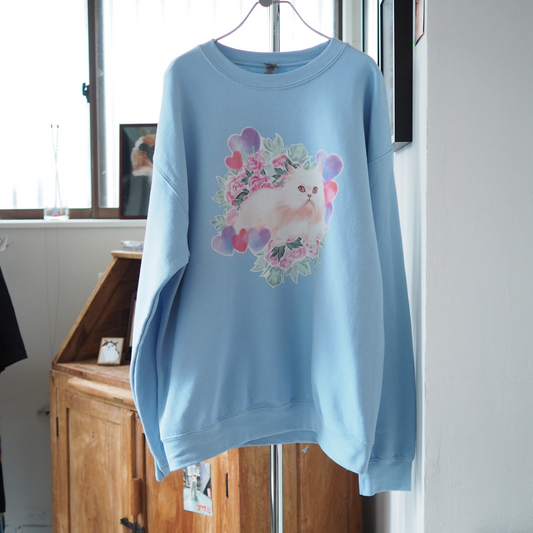 Hearts, Flowers and White Cat Sweat