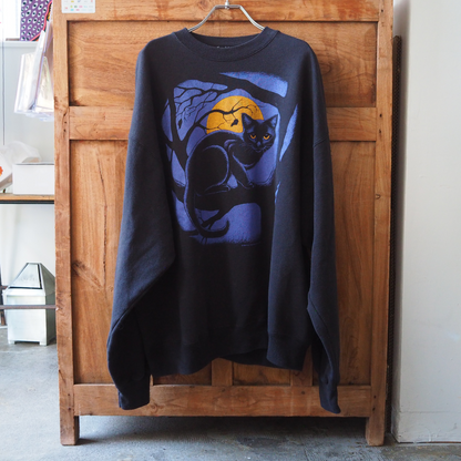 HEP CAT Black Cat Night Sweat / 90s
