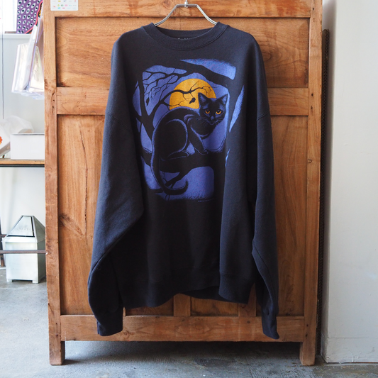 HEP CAT Black Cat Night Sweat / 90s