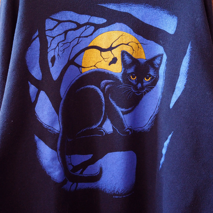 HEP CAT Black Cat Night Sweat / 90s