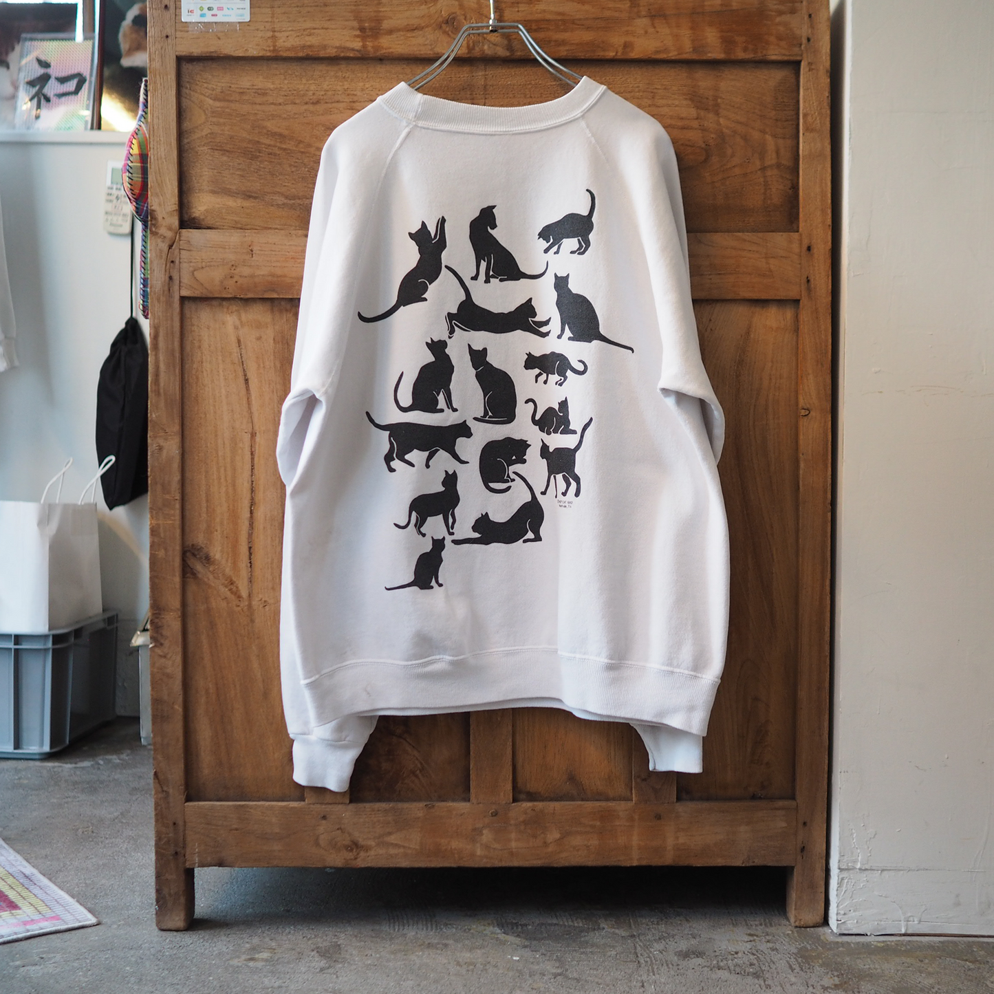 HEP CAT Black Cat Silhouette Sweatshirt / 90s / Made in USA