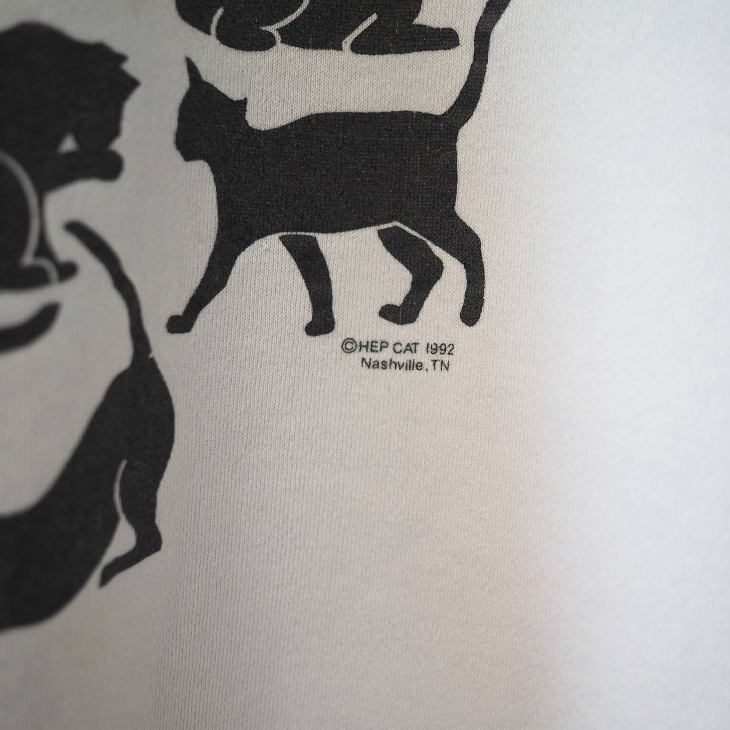 HEP CAT Black Cat Silhouette Sweatshirt / 90s / Made in USA