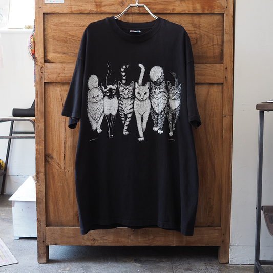 HEP CAT "Cats Coming and Going" Tee / 90s / Made in USA