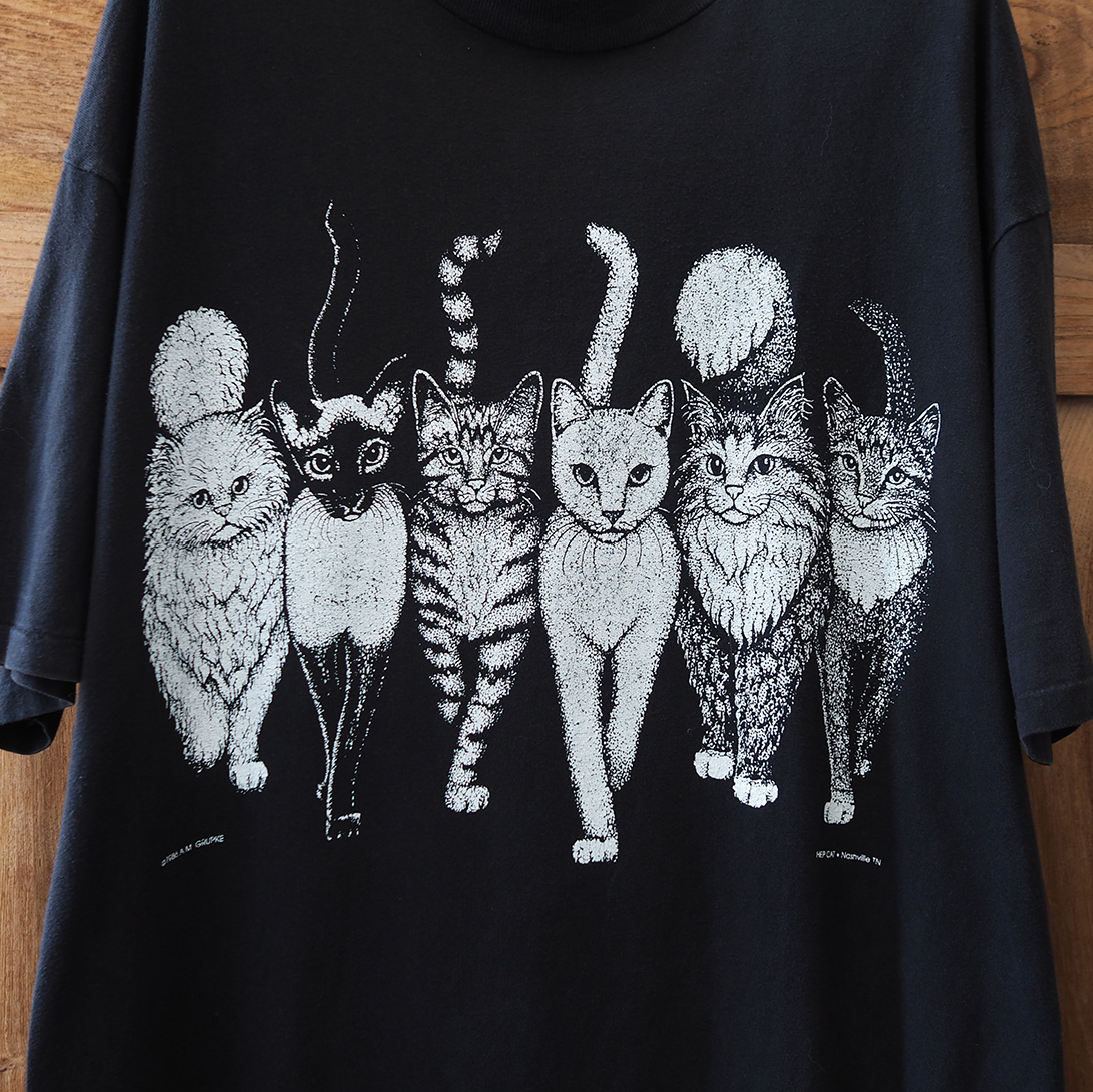 HEP CAT "Cats Coming and Going" Tee / 90s / Made in USA