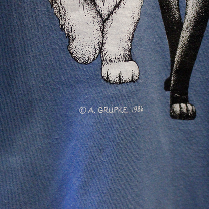 HEP CAT "Cats Coming and Going" Tee / Blue / 90s