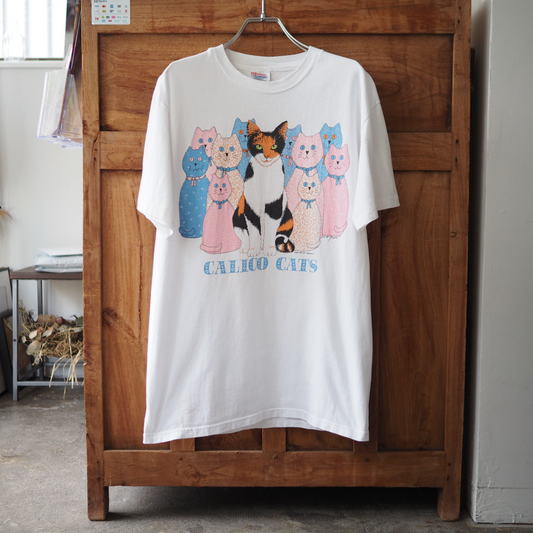 HEP CAT Calico Cats Tee / 90s