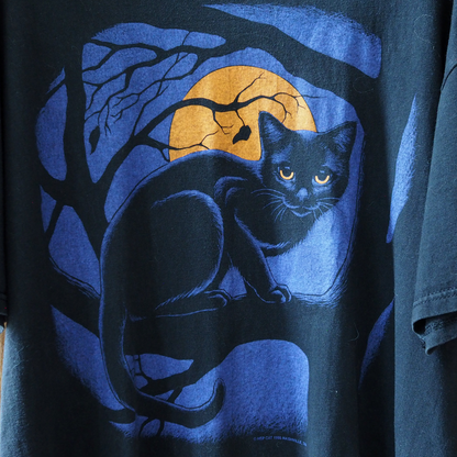 HEP CAT Black Cat Night Tee / 90s / Made in USA
