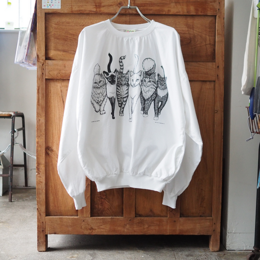 HEP CAT "Cats Coming and Going" Sweat / 80s / Made in USA