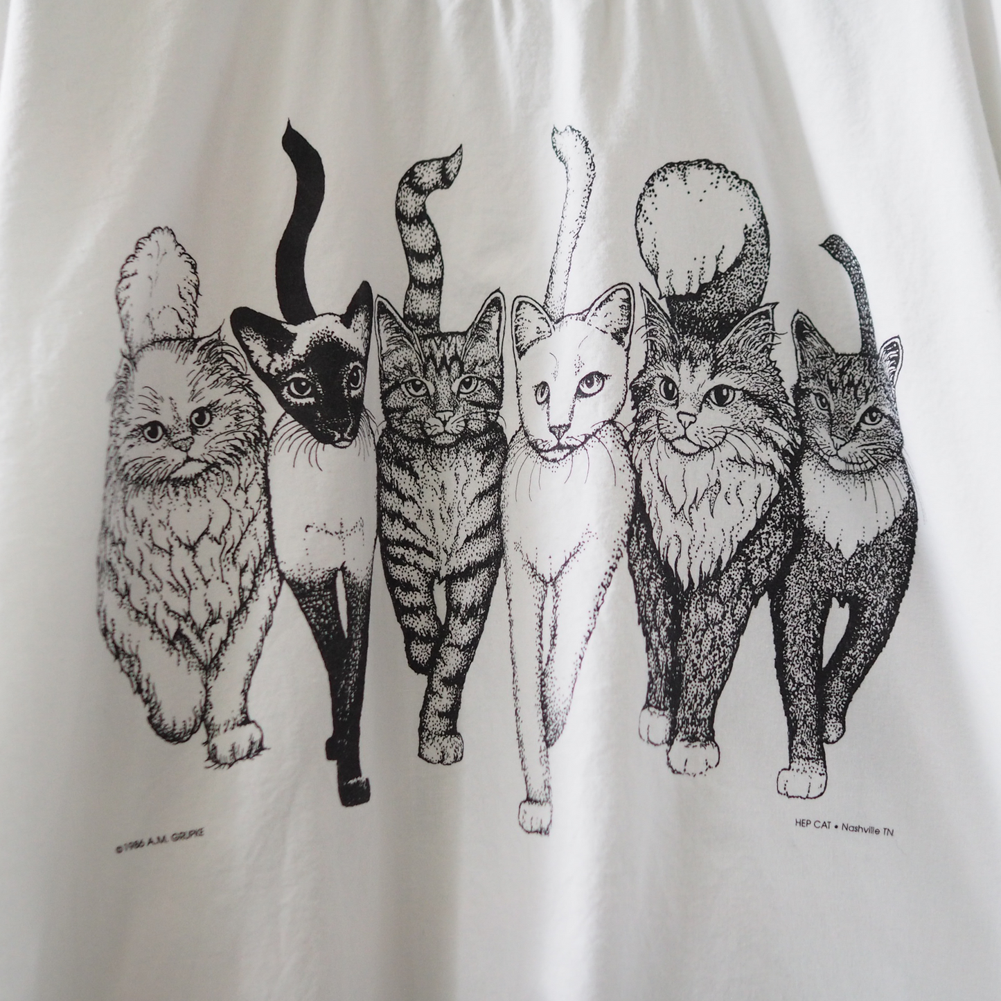 HEP CAT "Cats Coming and Going" Sweat / 80s / Made in USA
