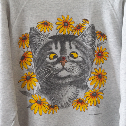 HEP CAT Ladybug on Cat Nose Sweatshirt / 90s / Made in USA