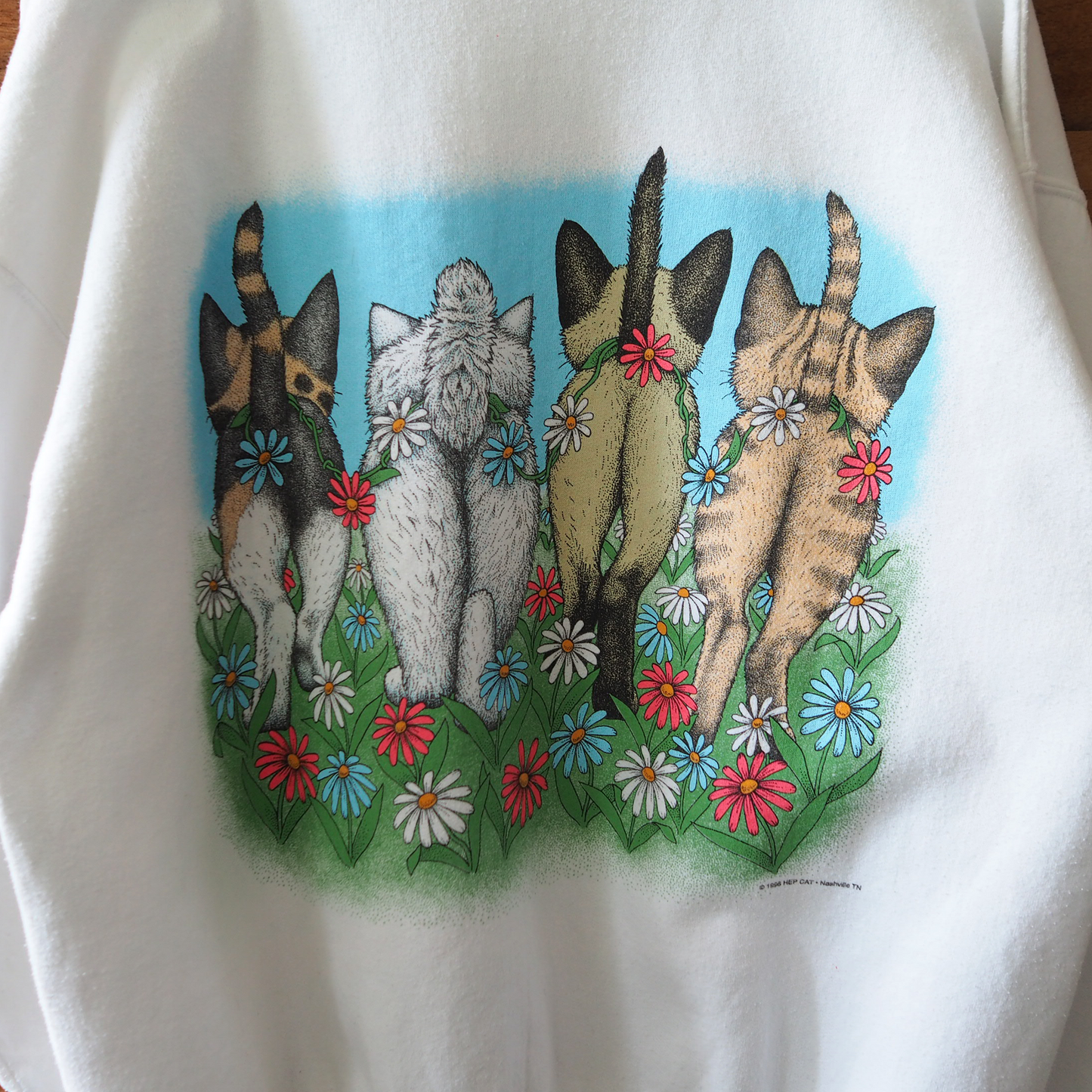 90s HEP CAT NASHVILLE 猫プリント　スウェット　両面プリント 90s HEP CAT NASHVILLE 猫プリント スウェット 両面プリント