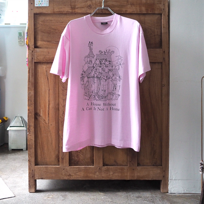 A House Without A Cat Is Not A Home Tee / 90s / Made in USA