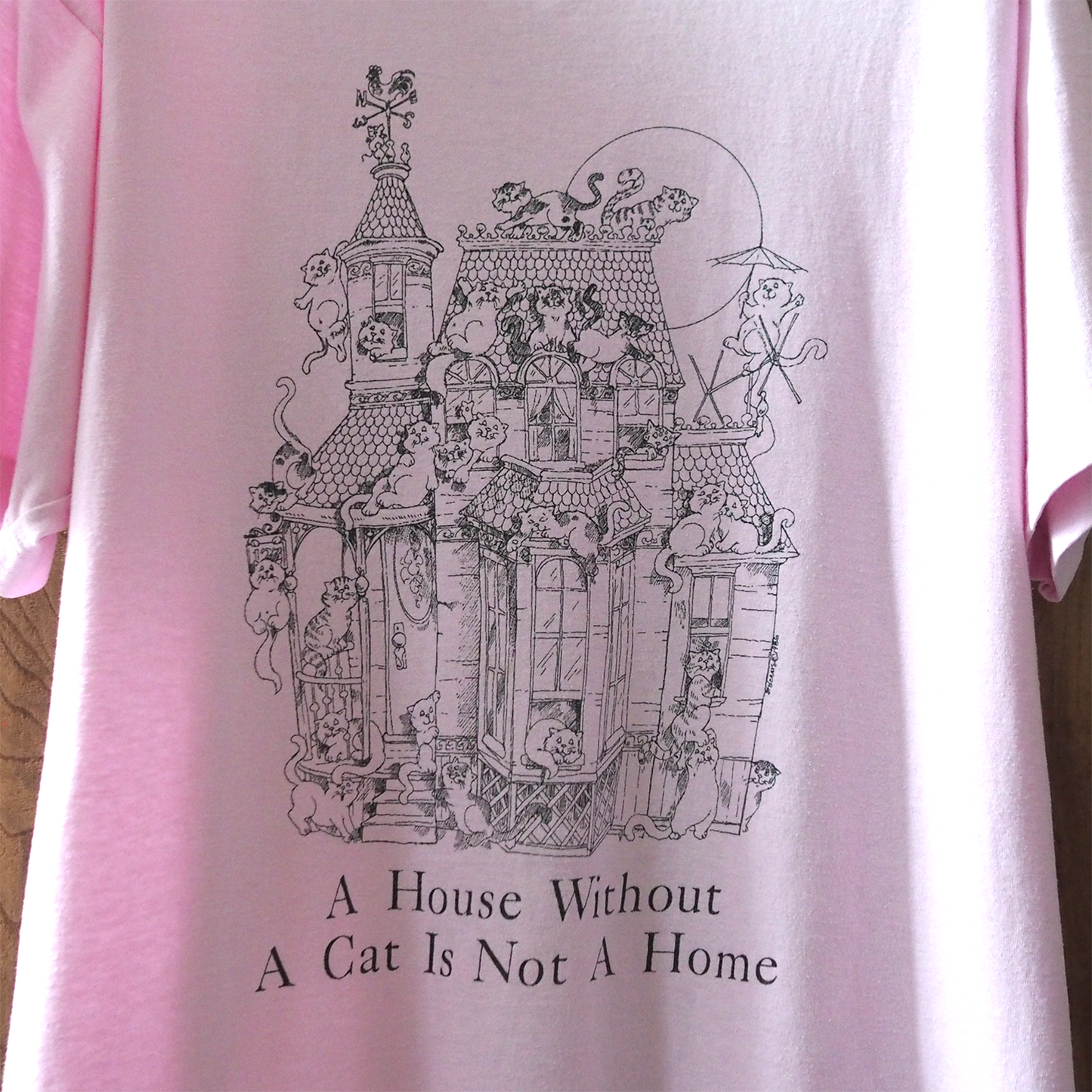 A House Without A Cat Is Not A Home Tee / 90s / Made in USA