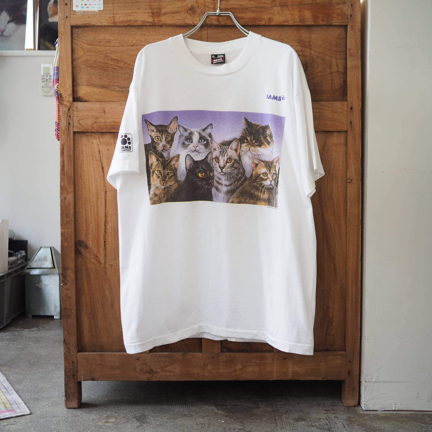 IAMS 7 Cats Tee / 90s / Made in USA