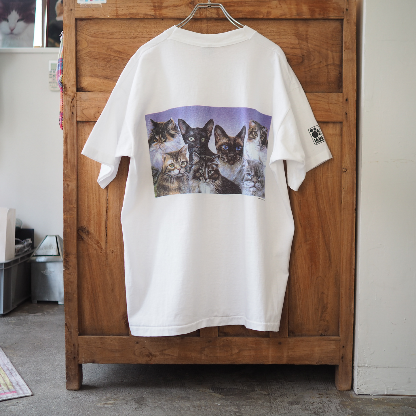 IAMS 7 Cats Tee / 90s / Made in USA