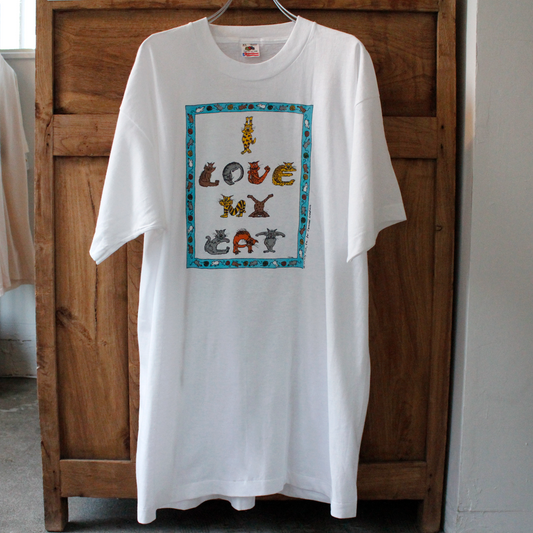 I LOVE MY CAT Tee / 80s / Made in USA