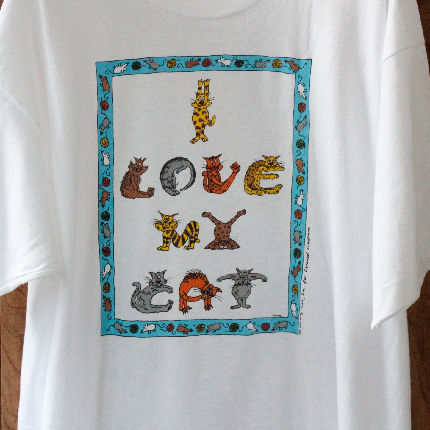 I LOVE MY CAT Tee / 80s / Made in USA