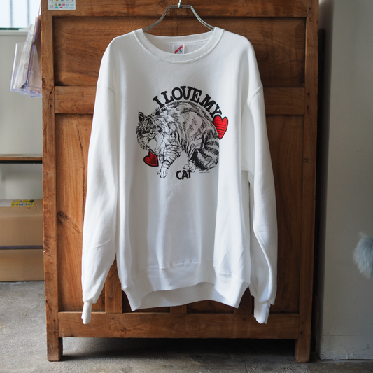 I Love My Cats Sweat / 90s / Made in USA