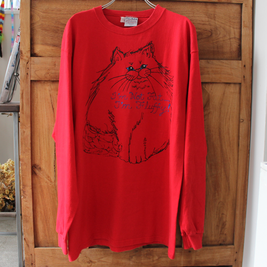 I'm Not Fat Long Sleeve Tee / 90s / Made in USA