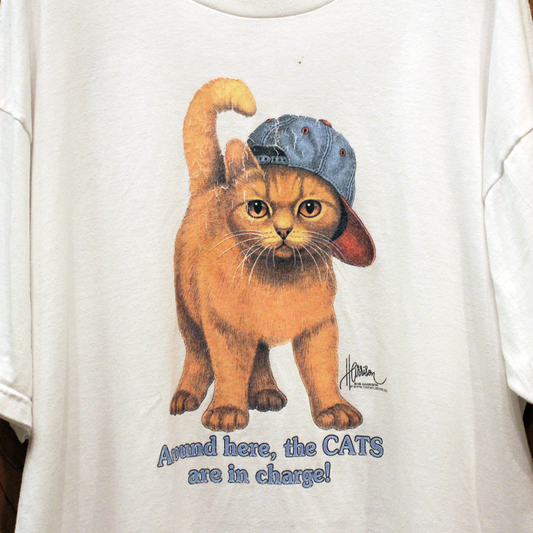Bob Harrison the Cats are in Charge Tee / 90s