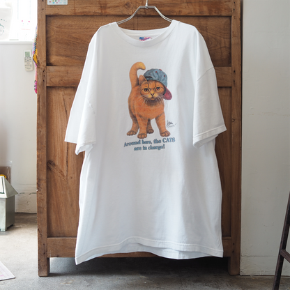 Bob Harrison the Cats are in Charge Tee / 90s / Made in USA