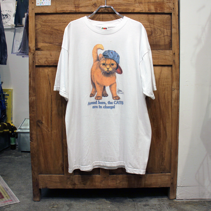 Bob Harrison the Cats are in Charge Tee / 90s