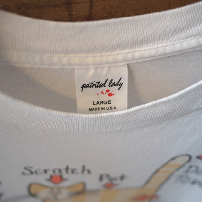 Cat Care Instructions Tee / 90s / Made in USA