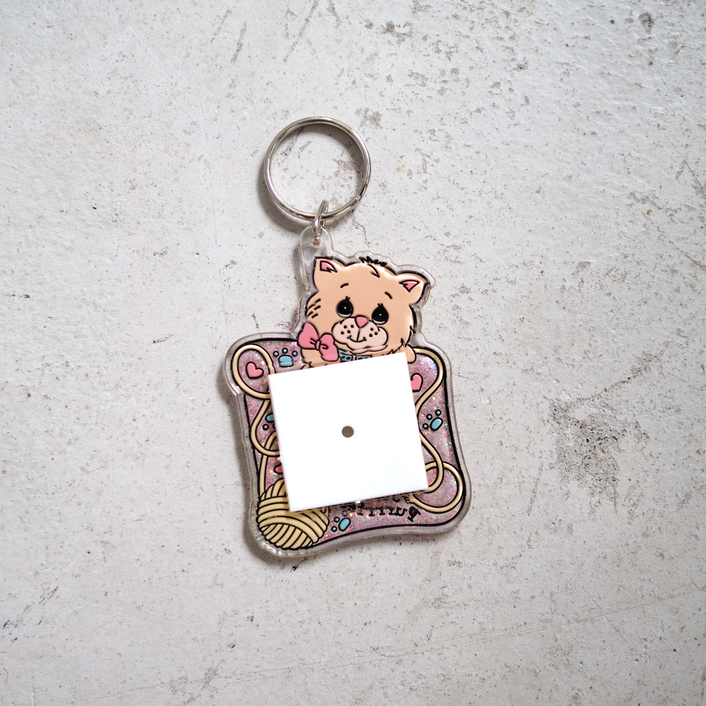 Just Purrrrfect Photo Frame Key Chain / 90s