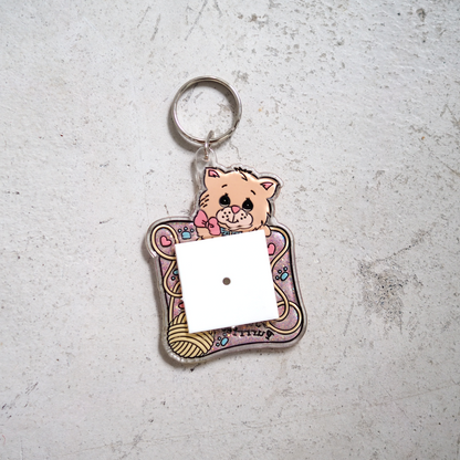 Just Purrrrfect Photo Frame Key Chain / 90s