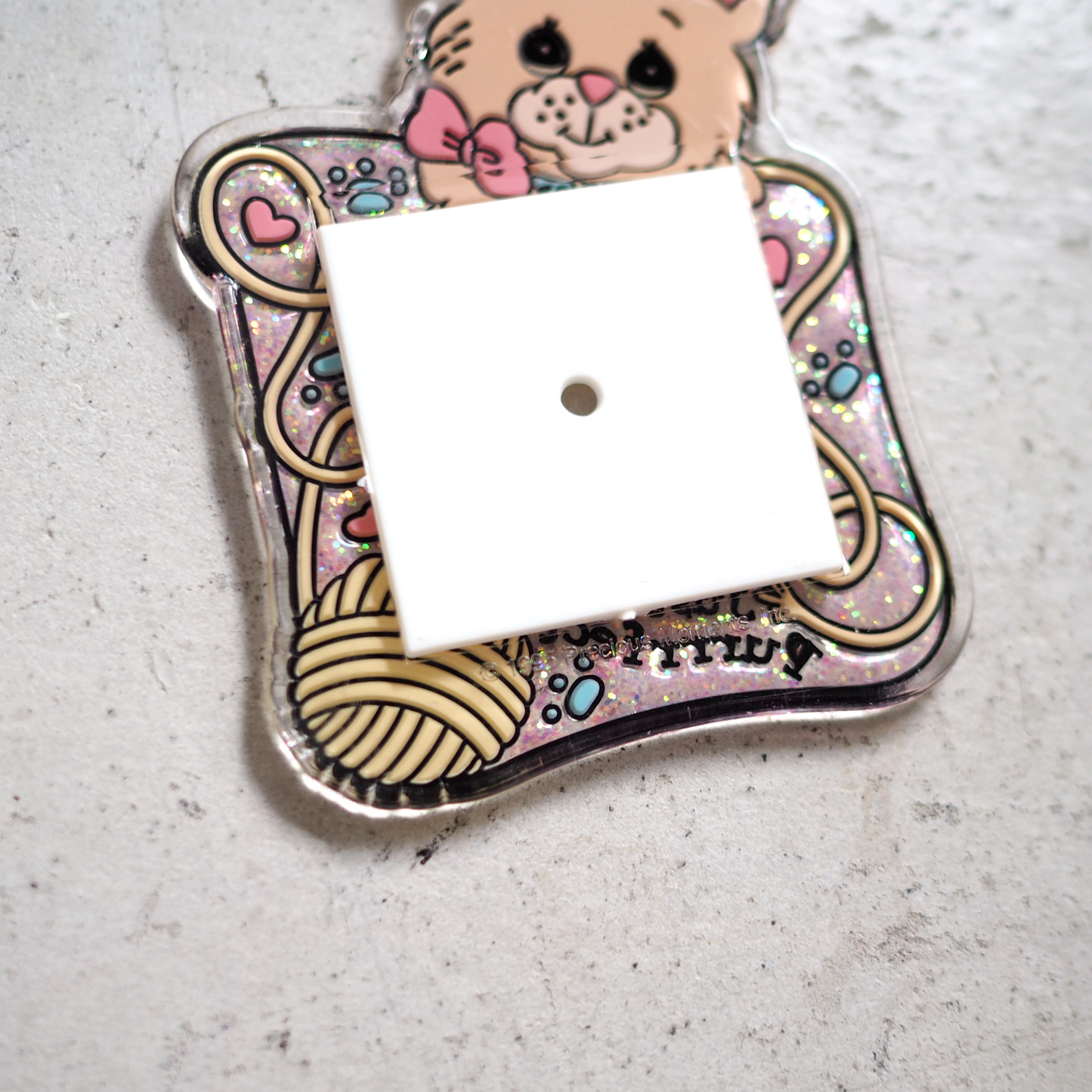 Just Purrrrfect Photo Frame Key Chain / 90s