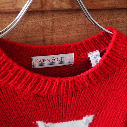 Cats and Presents Sweater * Ribbon / 90s