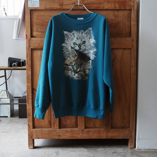 Kitten Brothers Portrait Sweat / 90s / Made in USA