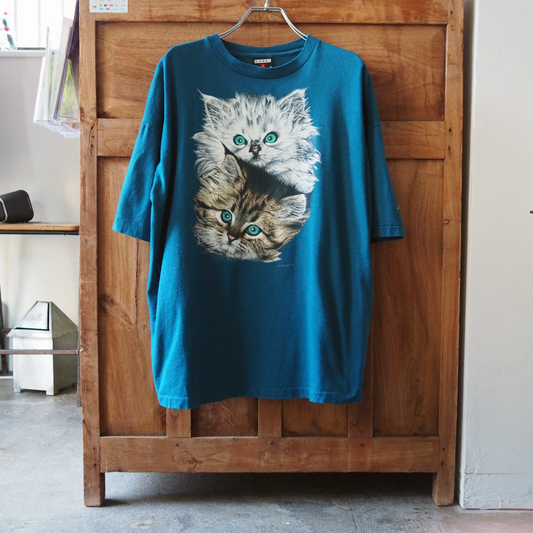 Kitten Brothers Portrait Tee / 90s / Made in USA