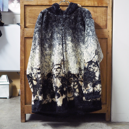 Andrea Faye Kittens Fleece Jacket / 90s / Made in USA