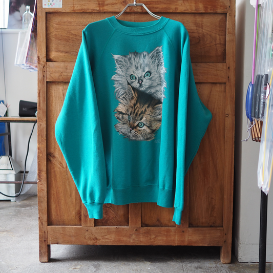 HEP CAT Kitten Brothers Portrait Sweat / 90s / Made in USA