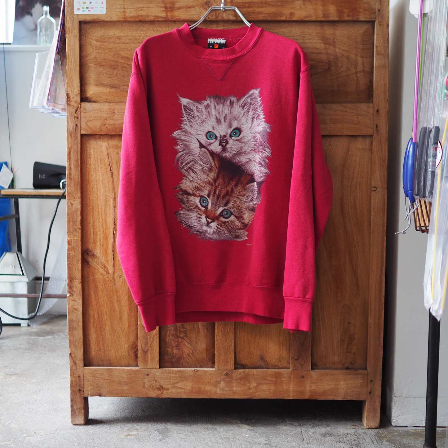 Kitten Brothers Portrait Sweat / 90s / Made in USA