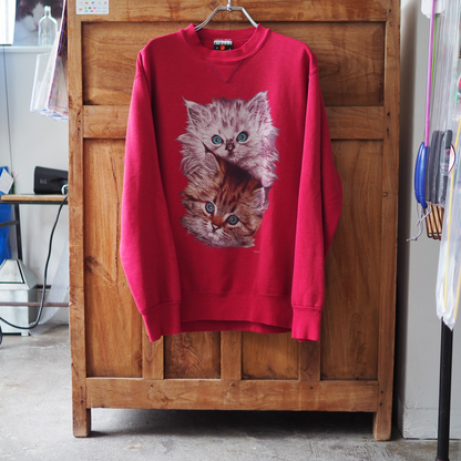 Kitten Brothers Portrait Sweat / 90s / Made in USA