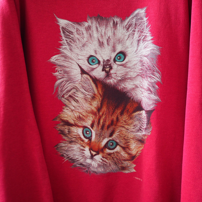 Kitten Brothers Portrait Sweat / 90s / Made in USA
