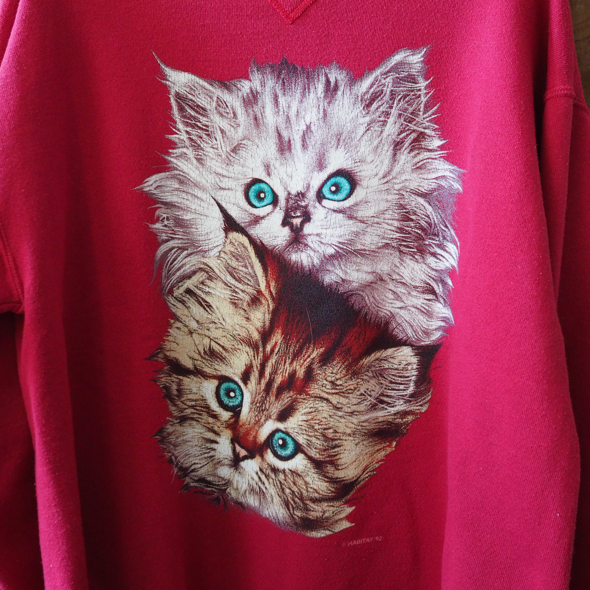 Kitten Brothers Portrait Sweat / 90s / Made in USA - ネコ Kitten Brothers Portrait Sweat / 90s / Made in USA - ネコ