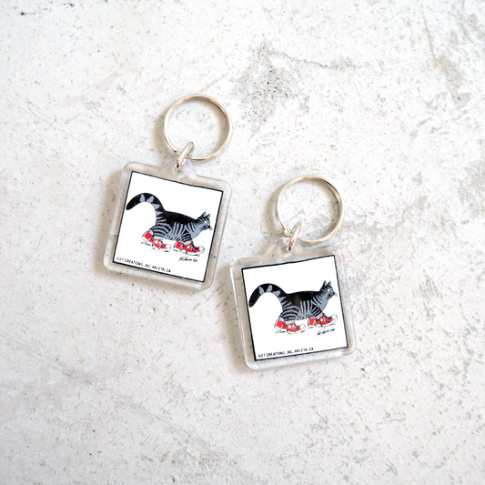 B.Kliban Acrylic Keychain / 90s