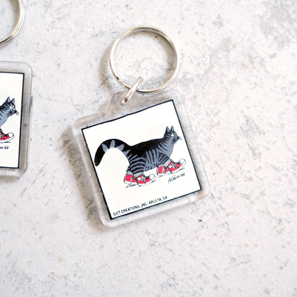B.Kliban Acrylic Keychain / 90s