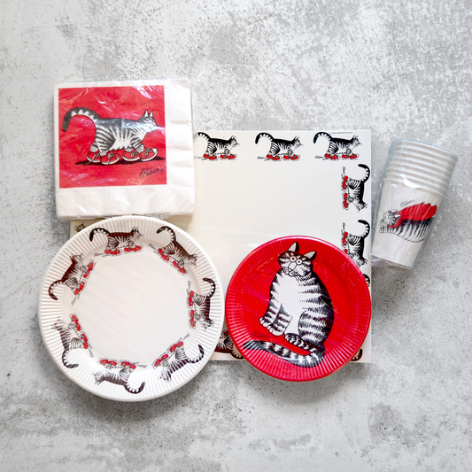 Kliban Cat Party Set / 80s / Made in USA