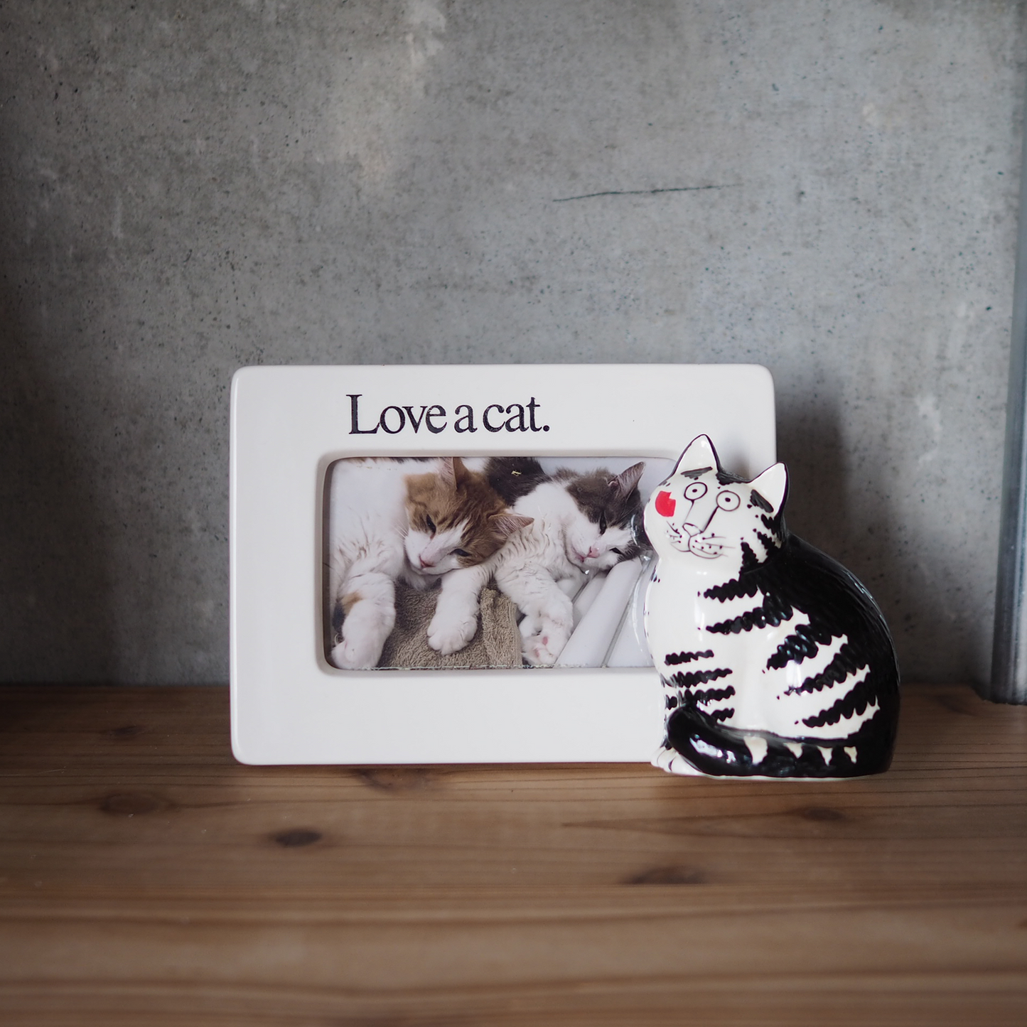Kliban Cat Ceramic Photo Frame / 80s / Made in Japan
