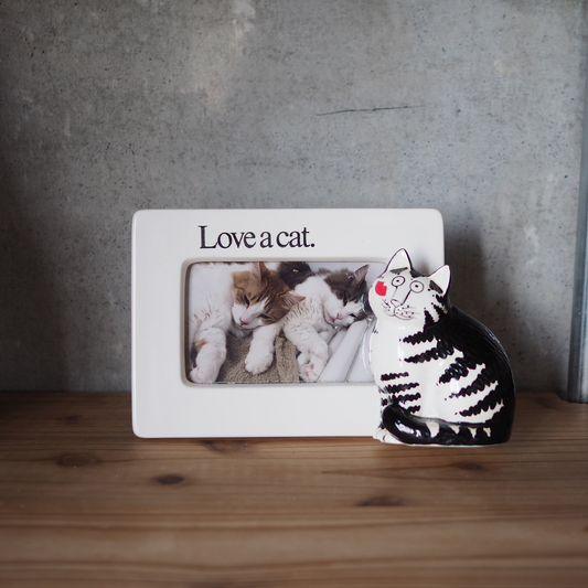 Kliban Cat Ceramic Photo Frame / 80s / Made in Japan