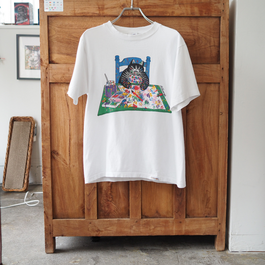 Painting Kliban Cat Tee / 90s / Made in USA / Crazy Shirts