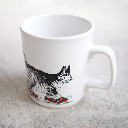 B.Kliban Sneaker Cat Mug  / 70s- / Made in England