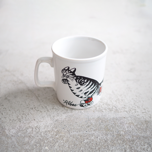 B.Kliban Roller Skating Cat Mug  / 70s- / Made in England
